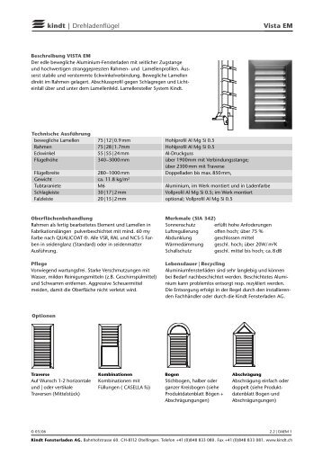 kindt | Drehladenflügel Vista EM