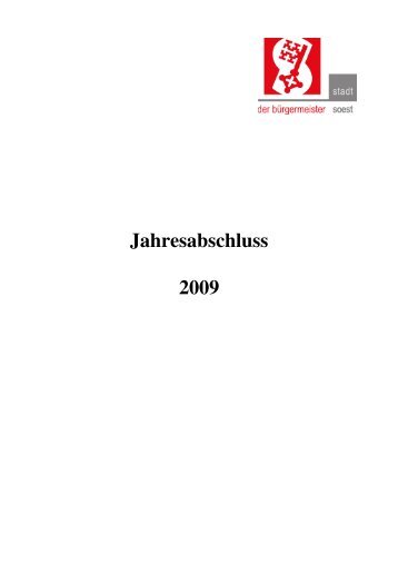 2010 09 27 Deckblatt Schlussbilanz 2009 2 - Soest