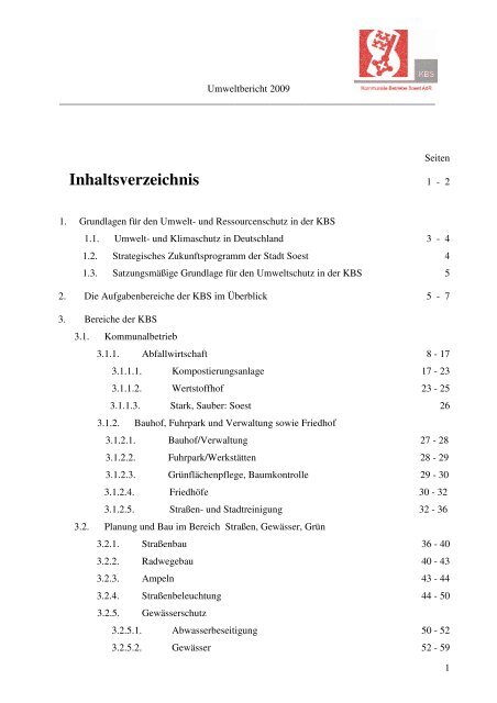 Umweltbericht 2009 - Soest
