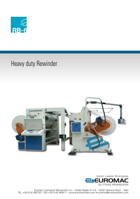 Euromac slitter rewinders catalogue