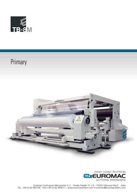 Euromac slitter rewinders catalogue