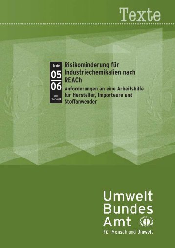 Risikominderung für Industriechemikalien - Umweltbundesamt