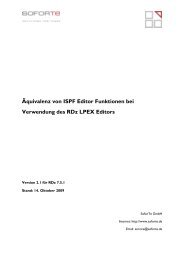 Äquivalenz von ISPF Editor Funktionen bei Verwendung des - SoforTe