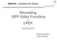 Recreating ISPF Editor Functions LPEX - SoforTe