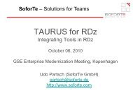 TAURUS for RDz - SoforTe