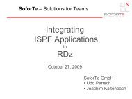Integrating ISPF Applications RDz - SoforTe -- Solutions for Teams