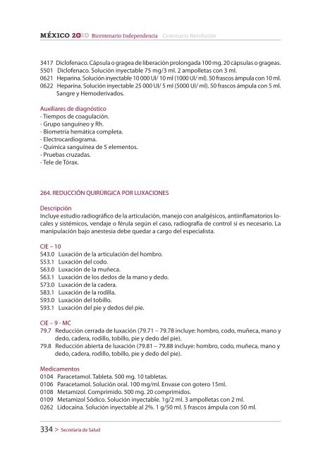 CATÁLOGO UNIVERSAL DE SERVICIOS DE SALUD (CAUSES)2010