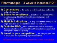 Pharmaceutical ROI