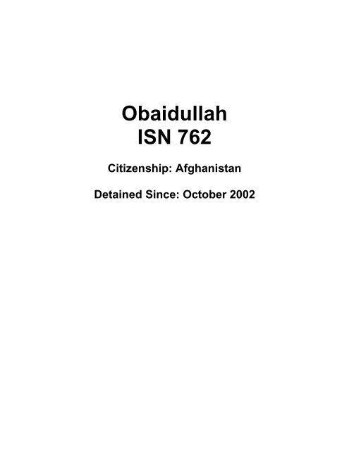 11 Years and Counting: Profiles of Men Detained at Guantánamo