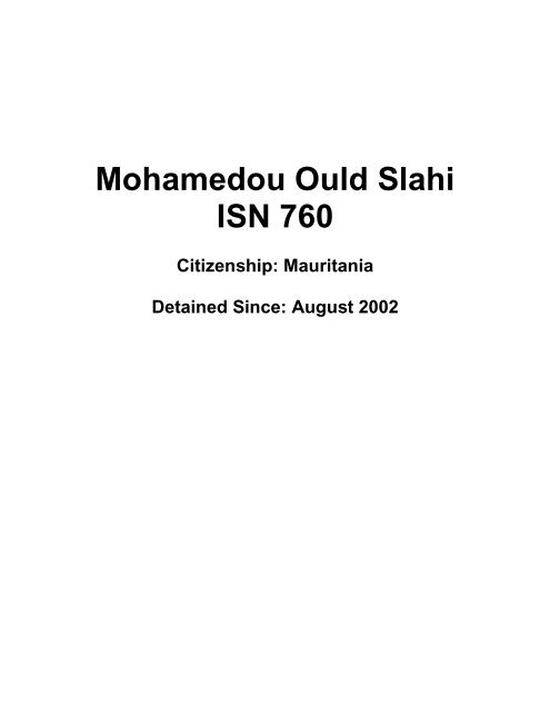 11 Years and Counting: Profiles of Men Detained at Guantánamo