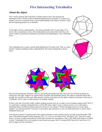 Five Intersecting Tetrahedra