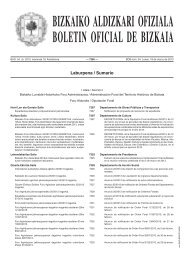 BIZKAIKO ALDIZKARI OFIZIALA BOLETIN OFICIAL DE BIZKAIA