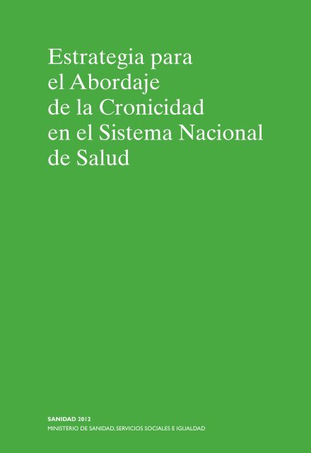 Estrategia para el Abordaje de la Cronicidad en el Sistema Nacional de Salud