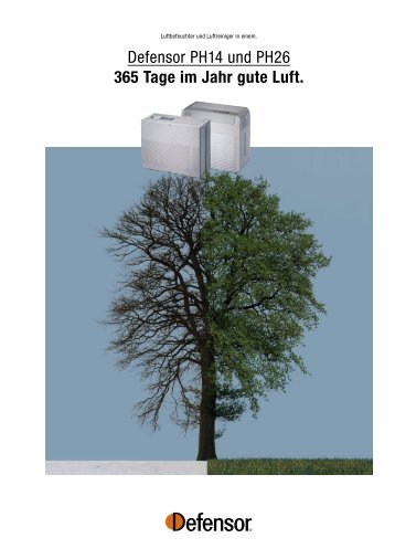 Defensor PH14 und PH26 365 Tage im Jahr gute Luft. - Klimawatt AG