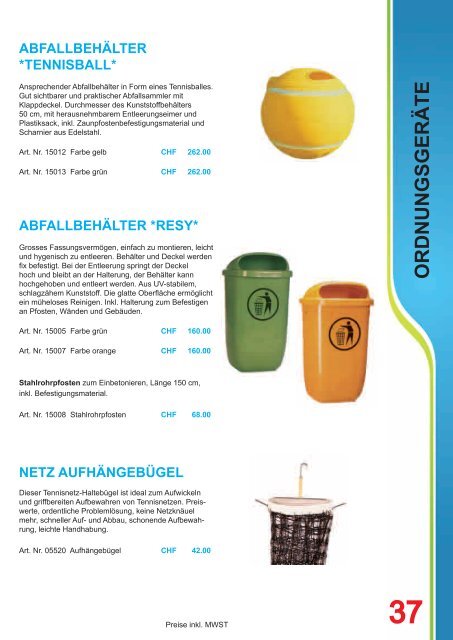 KATALOG 2012.indd - Joseph Tennisplatzbau AG