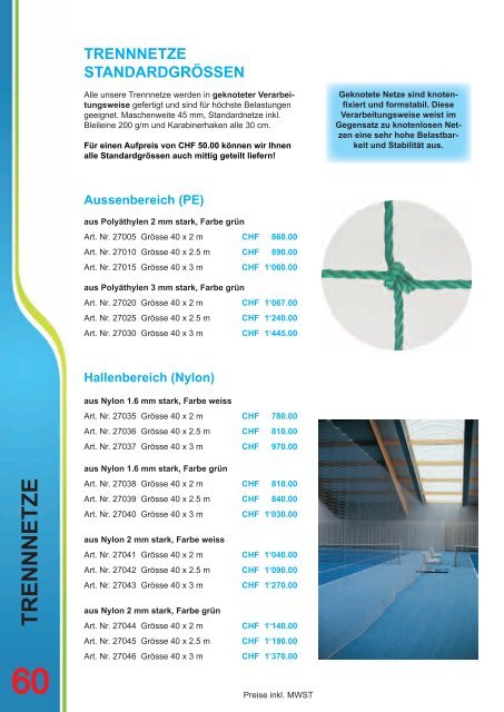 KATALOG 2012.indd - Joseph Tennisplatzbau AG