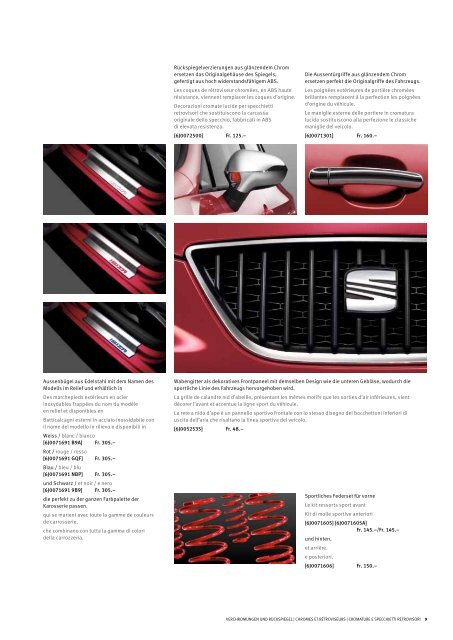 SEAT Ibiza ST Zubehör | Accessoires | Accessori - J.H. Keller AG