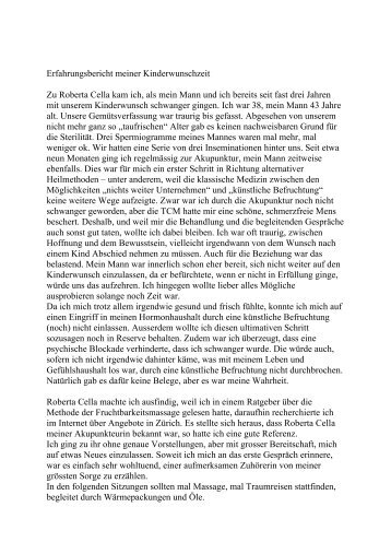 Erfahrungsbericht 2 - fruchtbarkeitsmassage - Roberta Cella