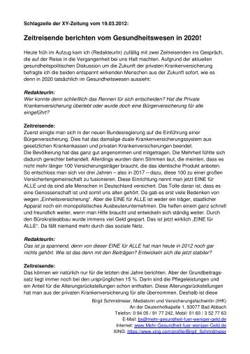 Zeitreisende berichten aus dem Jahr 2020 - Birgit-schmidmeier.de