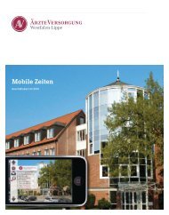 Mobile Zeiten - Ärzteversorgung Westfalen-Lippe