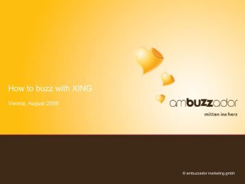 How to buzz with XING - Ambuzzador