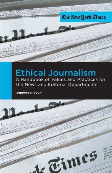 Ethical Journalism Guidebook - New York Times Company