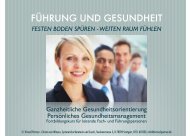 FÜHRUNG UND GESUNDHEIT - Christa van Winsen