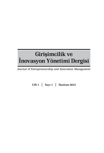 Girişimcilik ve Inovasyon Yönetimi Dergisi