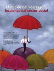 El núcleo del liderazgo: lecciones del sector social