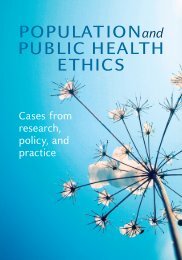 PoPulationand Public HealtH etHics