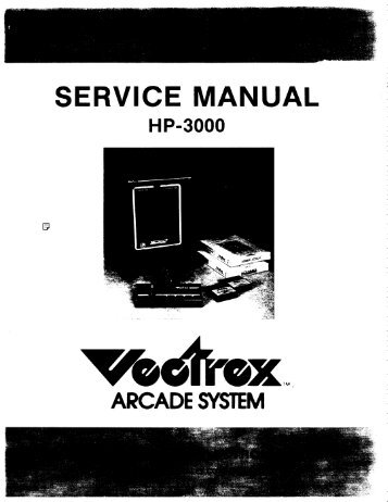 Vectrex Service Manual (pdf) - Vectrex.nl