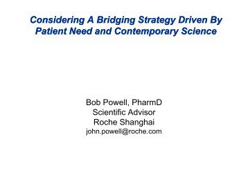 Considering A Bridging Strategy Driven By P ti t N d d C t S i P ti t N ...