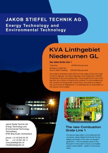 Technical data - Jakob Stiefel Gmbh Energie- und Umwelttechnik