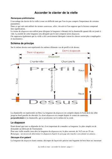 Accorder le clavier de la vielle - L'autre