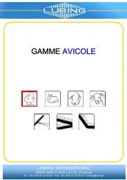 Gamme avicole - Lubing International