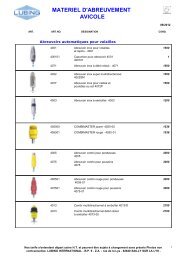 MATERIEL D'ABREUVEMENT AVICOLE - Lubing International