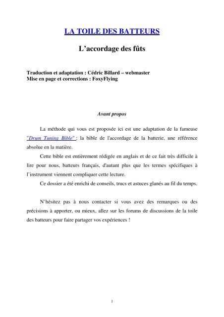 Fichier au format pdf (240 ko) - La Toile des batteurs