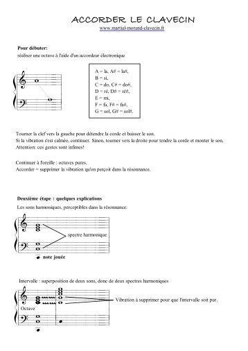 Y ACCORDER LE CLAVECIN ... - Martial Morand