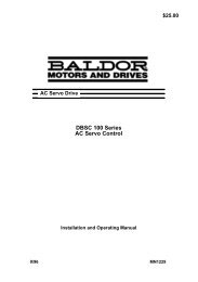 DBSC 100 Series AC Servo Control - Baldor