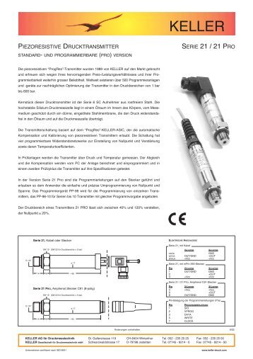 Serie 21 - 21 PRO - Keller AG