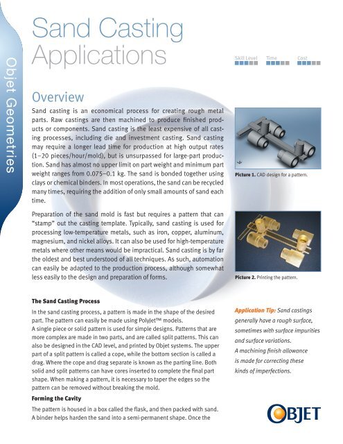 Sand Casting Applications - Objet Geometries