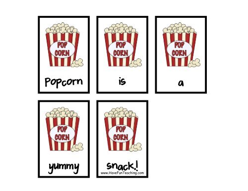 Sentence Mix-Up Popcorn - Have Fun Teaching