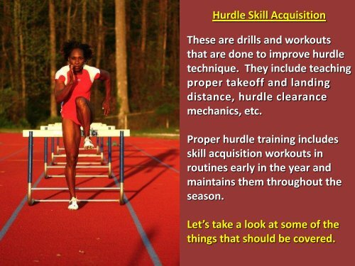 Technical Aspects of Hurdling - Speed Revolution