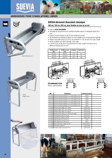 aBreuVoIrS pour StaBulatIoNS lIBreS SueVIa abreuvoir Basculant ...
