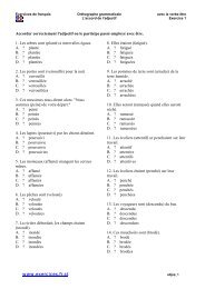 www.exercices.fr.st Accorder correctement l'adjectif ou le ... - Restena