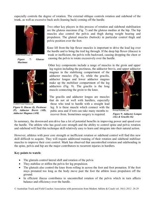 Hurdle Performance: lead arm technique advancement - The ...