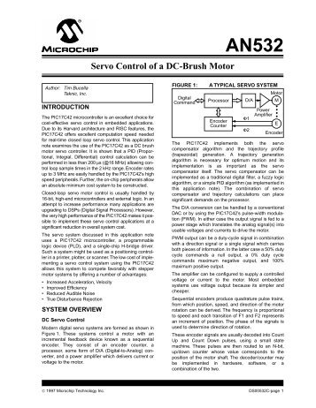 Servo Control of a DC-Brush Motor - Microchip