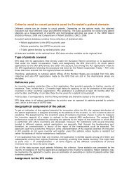 Criteria used to count patents used in Eurostat's patent domain