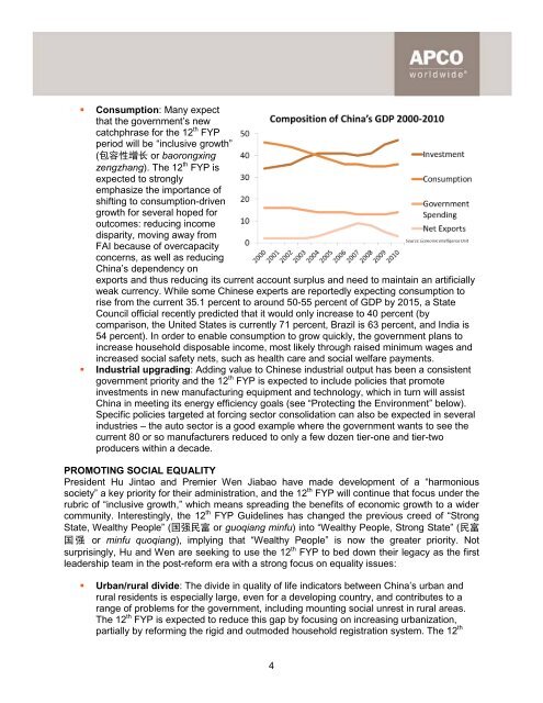 China's 12th Five-Year Plan - APCO Worldwide