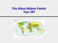 The Aiken/Widom Family Year Off - The Stanford University InfoLab